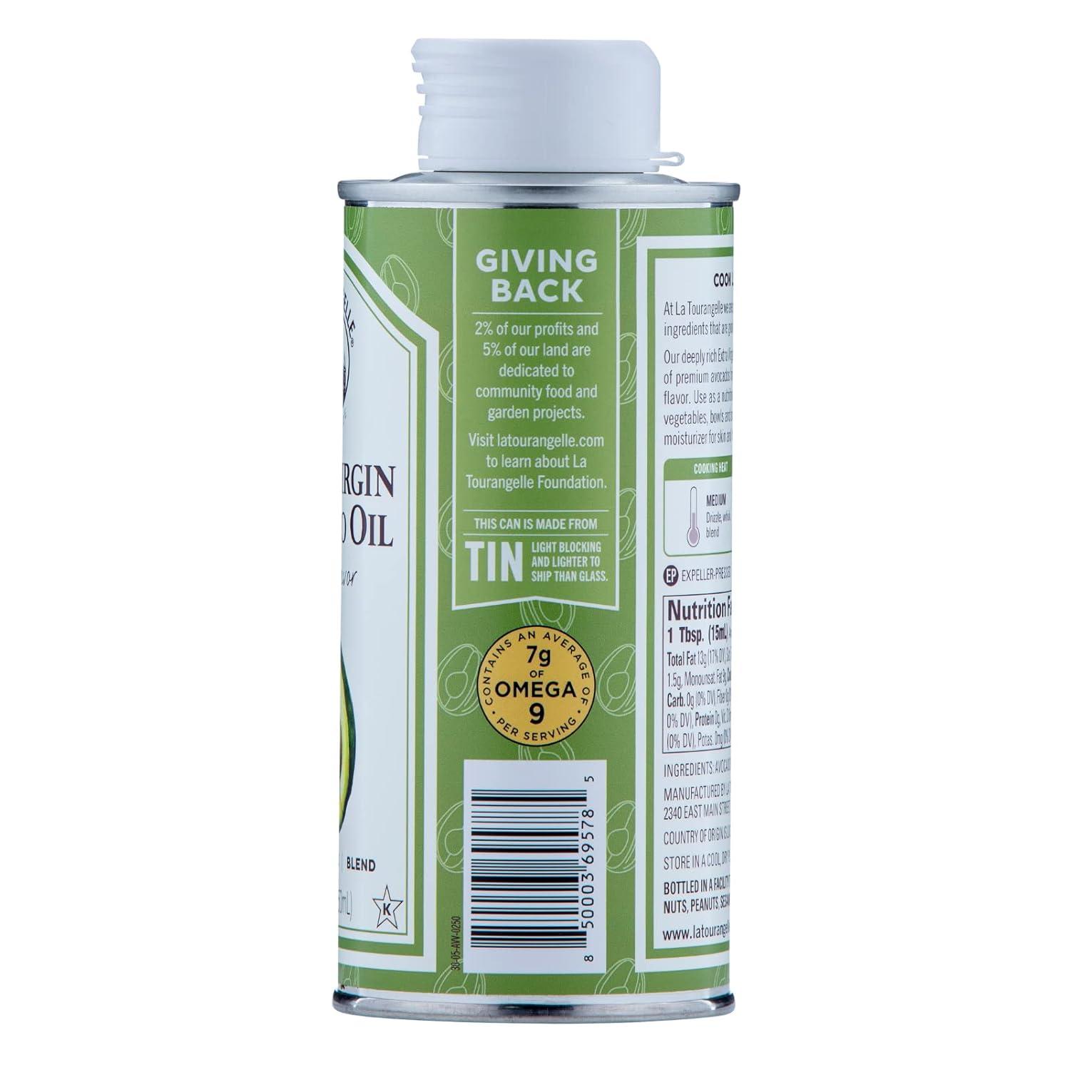 image:imageLa Tourangelle California Extra Virgin Olive Oil ColdPressed High Antioxidant Olives Single Origin from California 254 Fl OzExtra Virgin Avocado