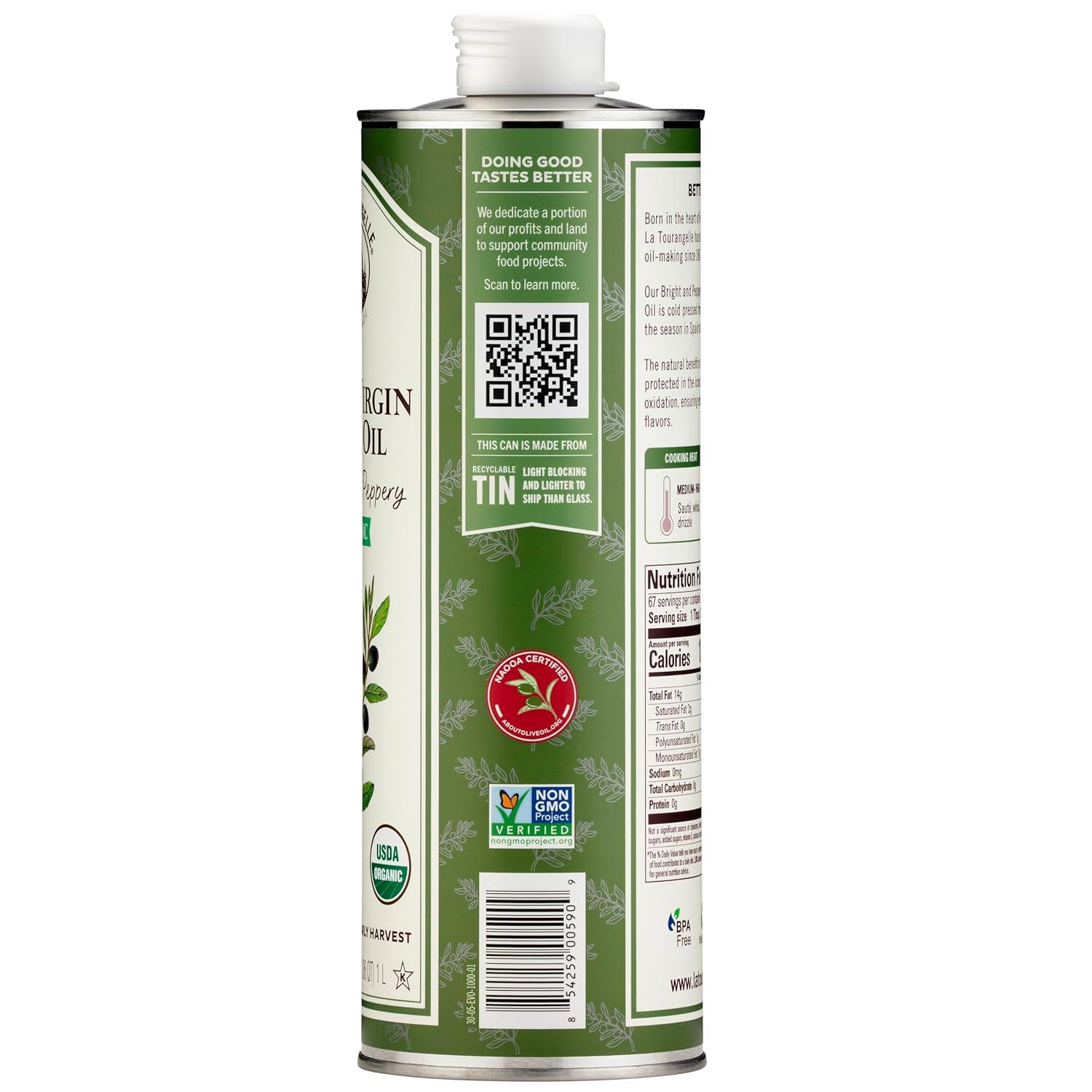 image:imageLa Tourangelle California Extra Virgin Olive Oil ColdPressed High Antioxidant Olives Single Origin from California 254 Fl OzPeppery Organic EVOO
