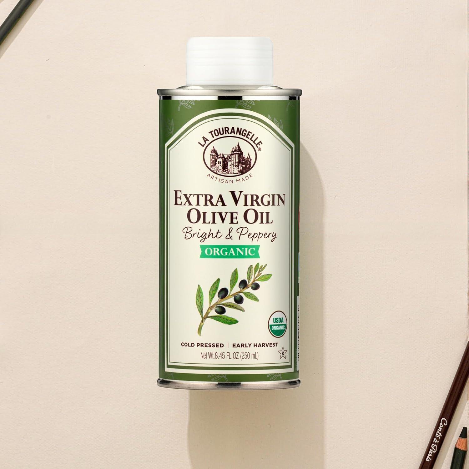 image:imageLa Tourangelle California Extra Virgin Olive Oil ColdPressed High Antioxidant Olives Single Origin from California 254 Fl OzPeppery Organic EVOO