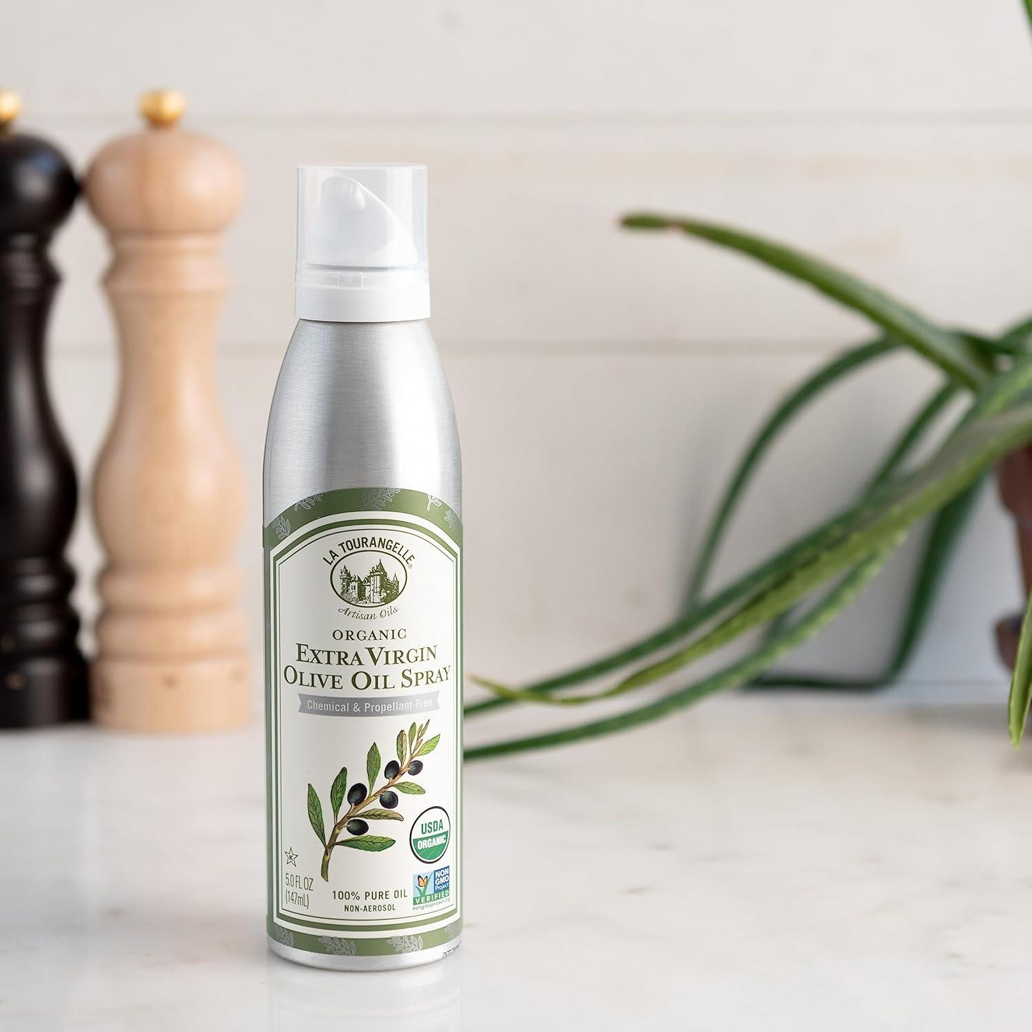 image:imageLa Tourangelle Organic Extra Virgin Olive Oil Spray ColdPressed AllNatural Artisanal Great for Cooking Sauteing Grilling 5 Fl OzOrganic EVOO