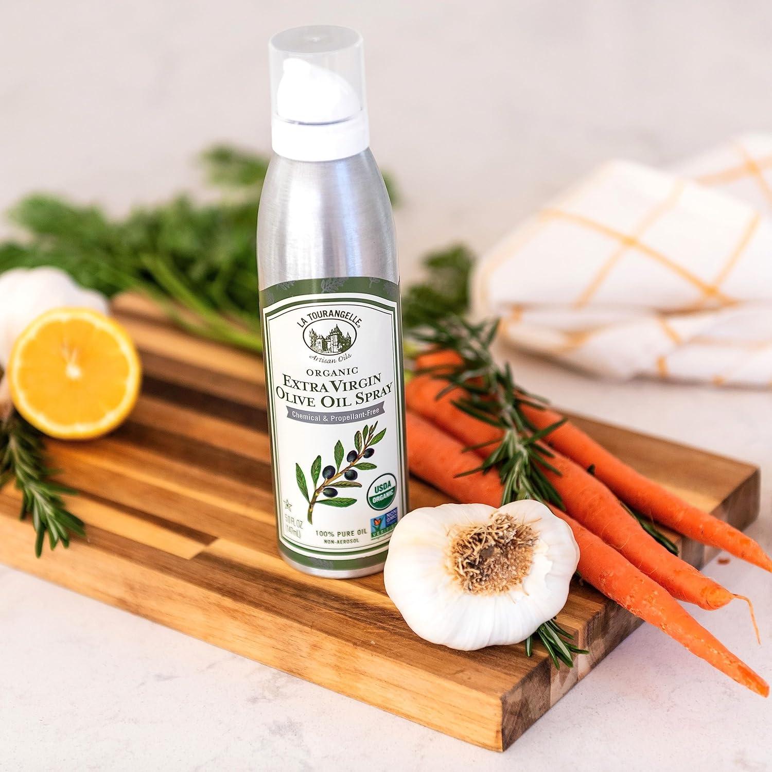 image:imageLa Tourangelle Organic Extra Virgin Olive Oil Spray ColdPressed AllNatural Artisanal Great for Cooking Sauteing Grilling 5 Fl OzOrganic EVOO