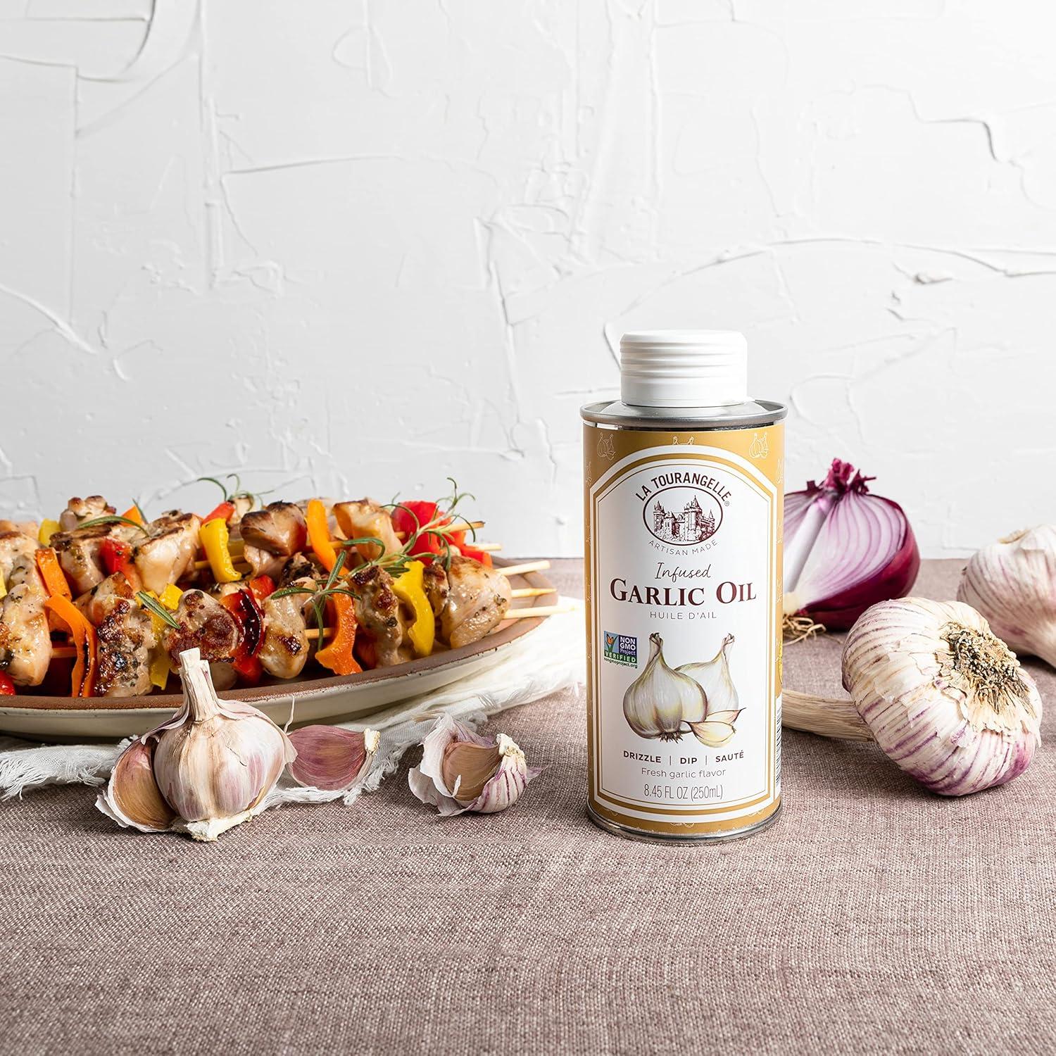 image:imageLa Tourangelle White Truffle Oil amp Black Truffle Oil Set Complex Gourmet Earthy Flavor for Drizzling over Pasta Popcorn Vegetables Potatoes Soup and More Gift Box 845 Fl Oz Each Set of 2Garlic