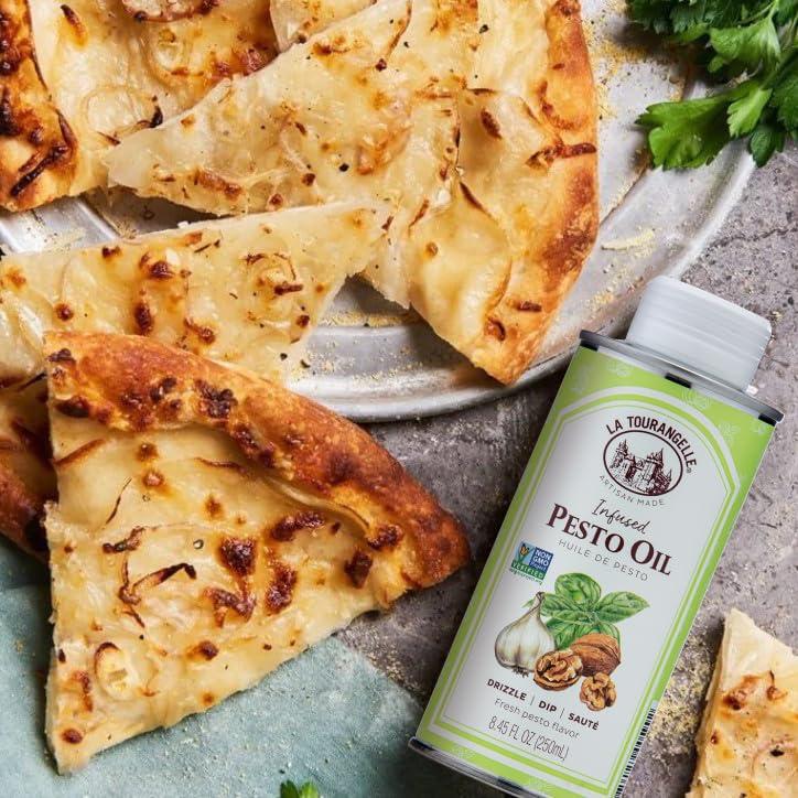 image:imageLa Tourangelle White Truffle Oil amp Black Truffle Oil Set Complex Gourmet Earthy Flavor for Drizzling over Pasta Popcorn Vegetables Potatoes Soup and More Gift Box 845 Fl Oz Each Set of 2Pesto