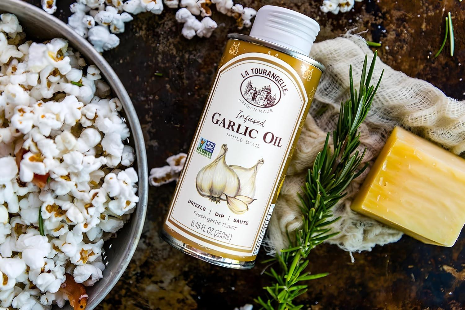 image:imageLa Tourangelle White Truffle Oil amp Black Truffle Oil Set Complex Gourmet Earthy Flavor for Drizzling over Pasta Popcorn Vegetables Potatoes Soup and More Gift Box 845 Fl Oz Each Set of 2Garlic