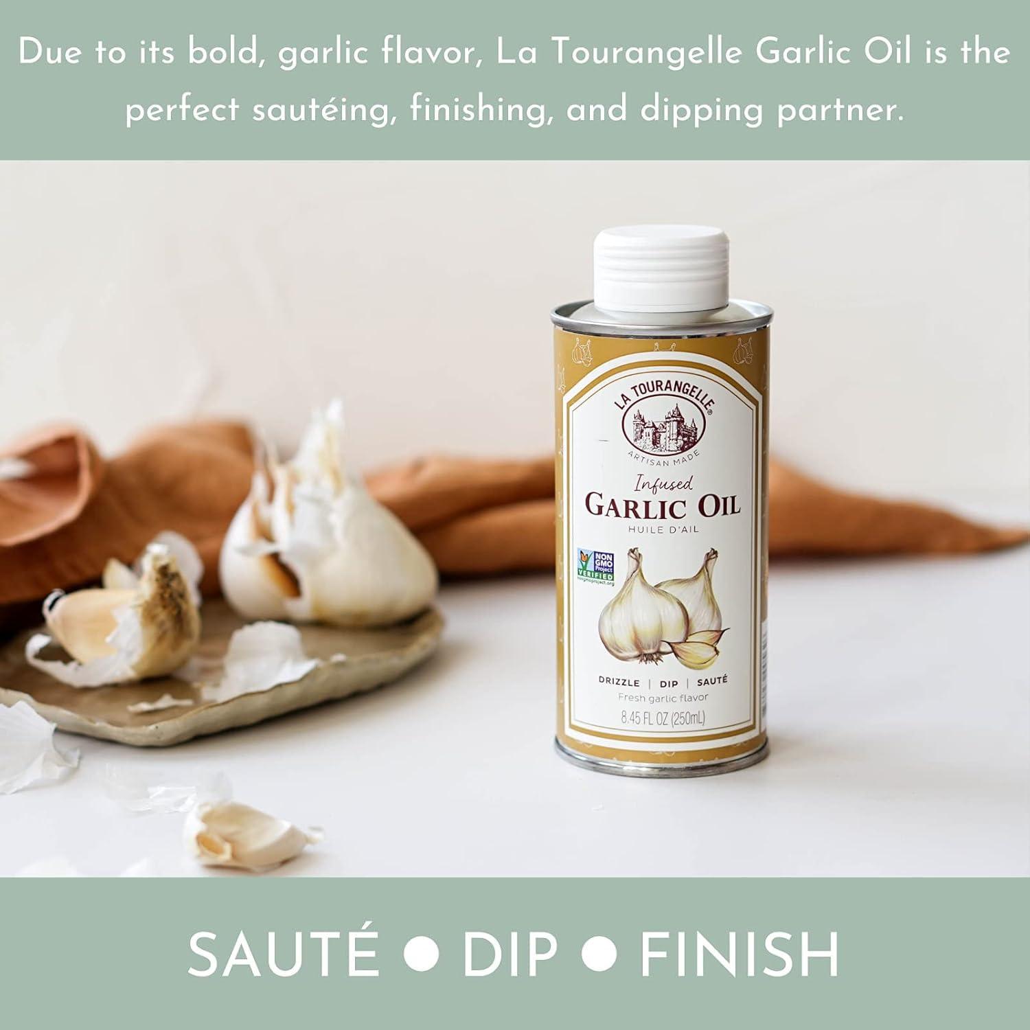 image:imageLa Tourangelle White Truffle Oil amp Black Truffle Oil Set Complex Gourmet Earthy Flavor for Drizzling over Pasta Popcorn Vegetables Potatoes Soup and More Gift Box 845 Fl Oz Each Set of 2Garlic