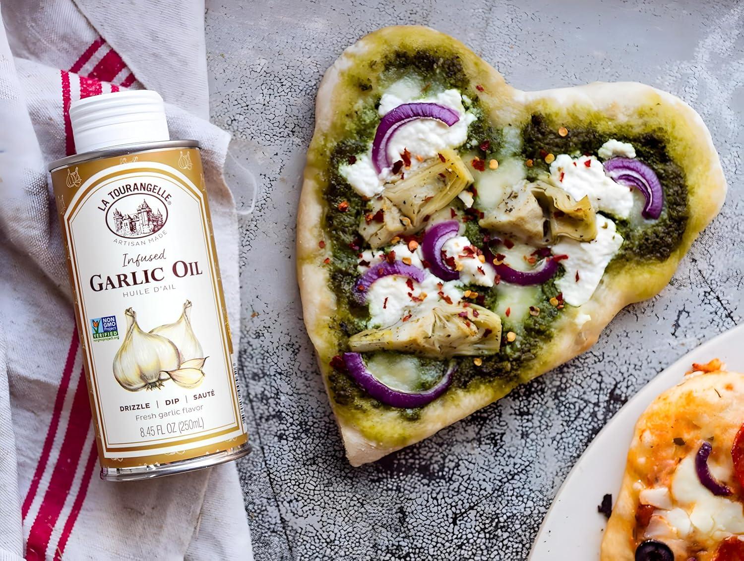 image:imageLa Tourangelle White Truffle Oil amp Black Truffle Oil Set Complex Gourmet Earthy Flavor for Drizzling over Pasta Popcorn Vegetables Potatoes Soup and More Gift Box 845 Fl Oz Each Set of 2Garlic