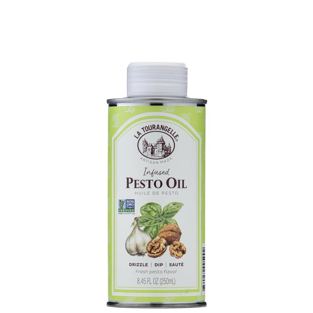 image:imageLa Tourangelle White Truffle Oil amp Black Truffle Oil Set Complex Gourmet Earthy Flavor for Drizzling over Pasta Popcorn Vegetables Potatoes Soup and More Gift Box 845 Fl Oz Each Set of 2Pesto