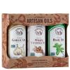 La Tourangelle, White Truffle Oil & Black Truffle Oil Set, Complex Gourmet Earthy Flavor for Drizzling over Pasta, Popcorn, Vegetables, Potatoes, Soup and More, Gift Box, 8.45 Fl Oz Each (Set of 2)(Garlic/White Truffle/Basil Gift Box)