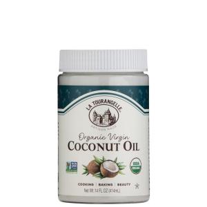 La Tourangelle, Organic Virgin Coconut Oil, Unrefined, For Cooking, Baking, Hair, and Skin Care, Pure Virgin, Expeller Pressed, 14 fl oz