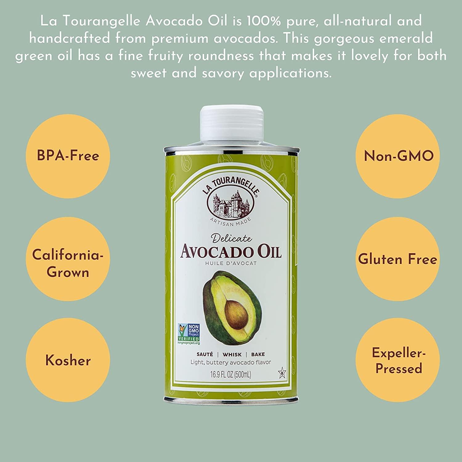 image:imageLa Tourangelle Organic Extra Virgin Olive Oil ColdPressed Early Harvest EVOO from Spain Smooth amp Fruity 169 fl oz Spanish with Polyphenols for Cooking Drizzling Marinades and DippingAvocado
