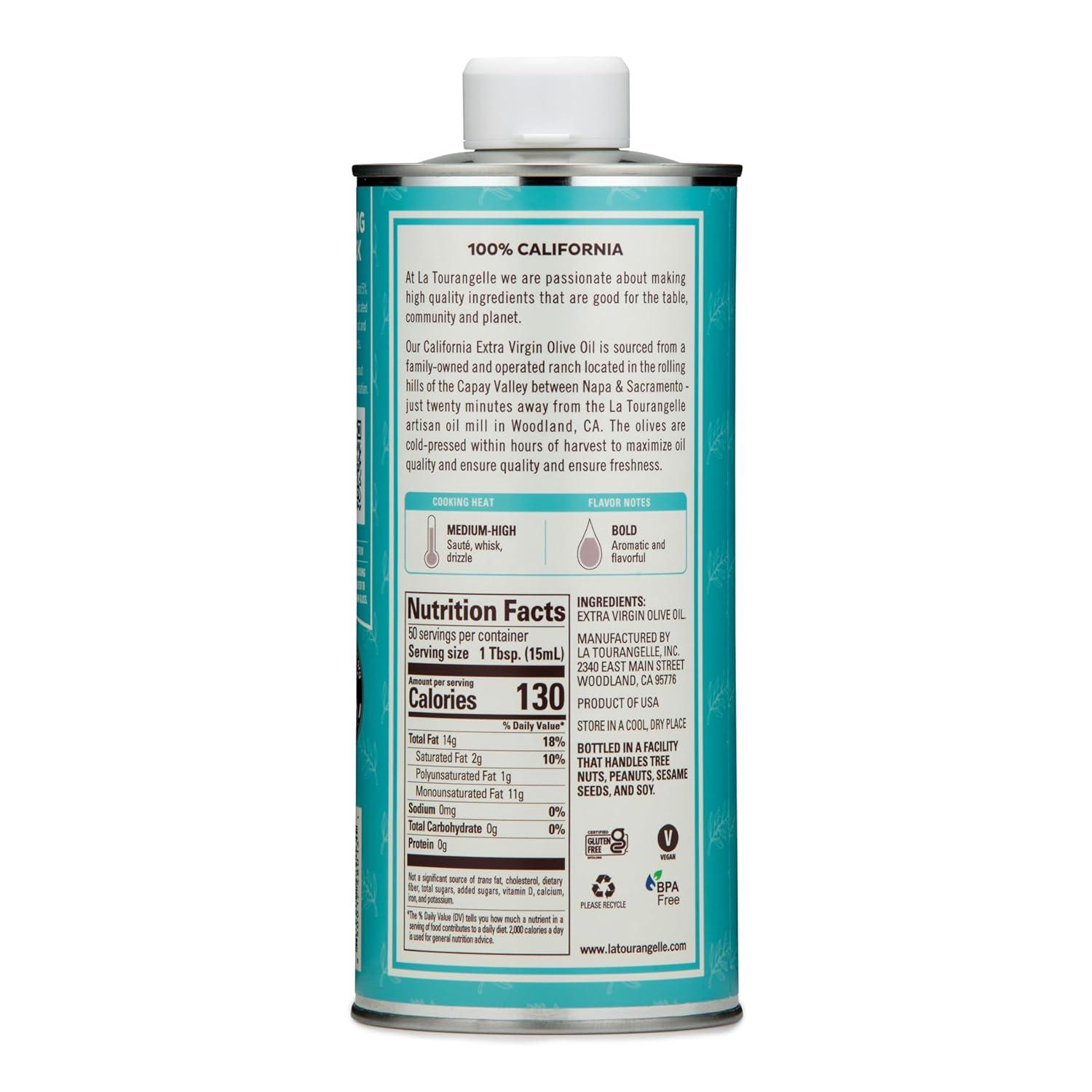 image:imageLa Tourangelle Organic Extra Virgin Olive Oil ColdPressed Early Harvest EVOO from Spain Smooth amp Fruity 169 fl oz Spanish with Polyphenols for Cooking Drizzling Marinades and DippingCalifornia EVOO