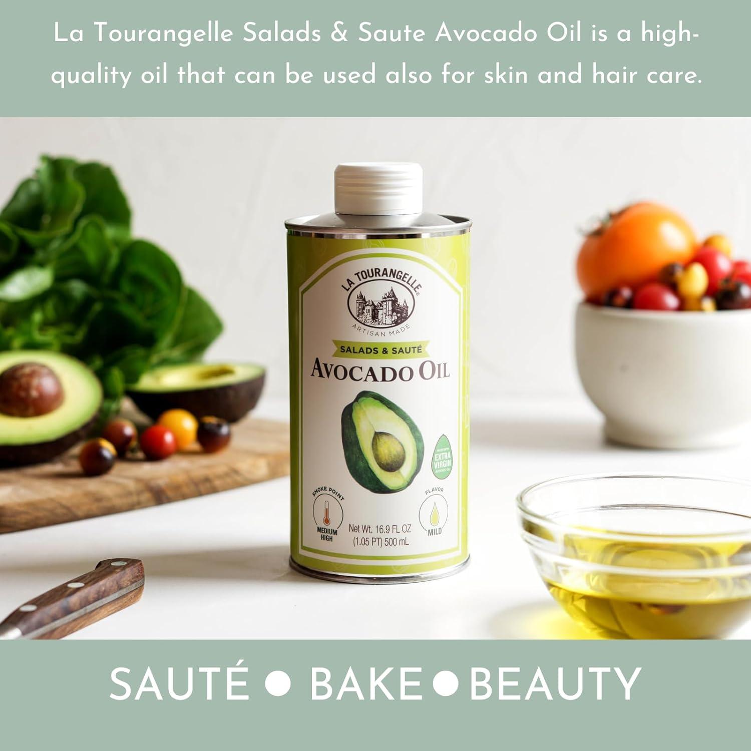 image:imageLa Tourangelle Organic Extra Virgin Olive Oil ColdPressed Early Harvest EVOO from Spain Smooth amp Fruity 169 fl oz Spanish with Polyphenols for Cooking Drizzling Marinades and DippingAvocado