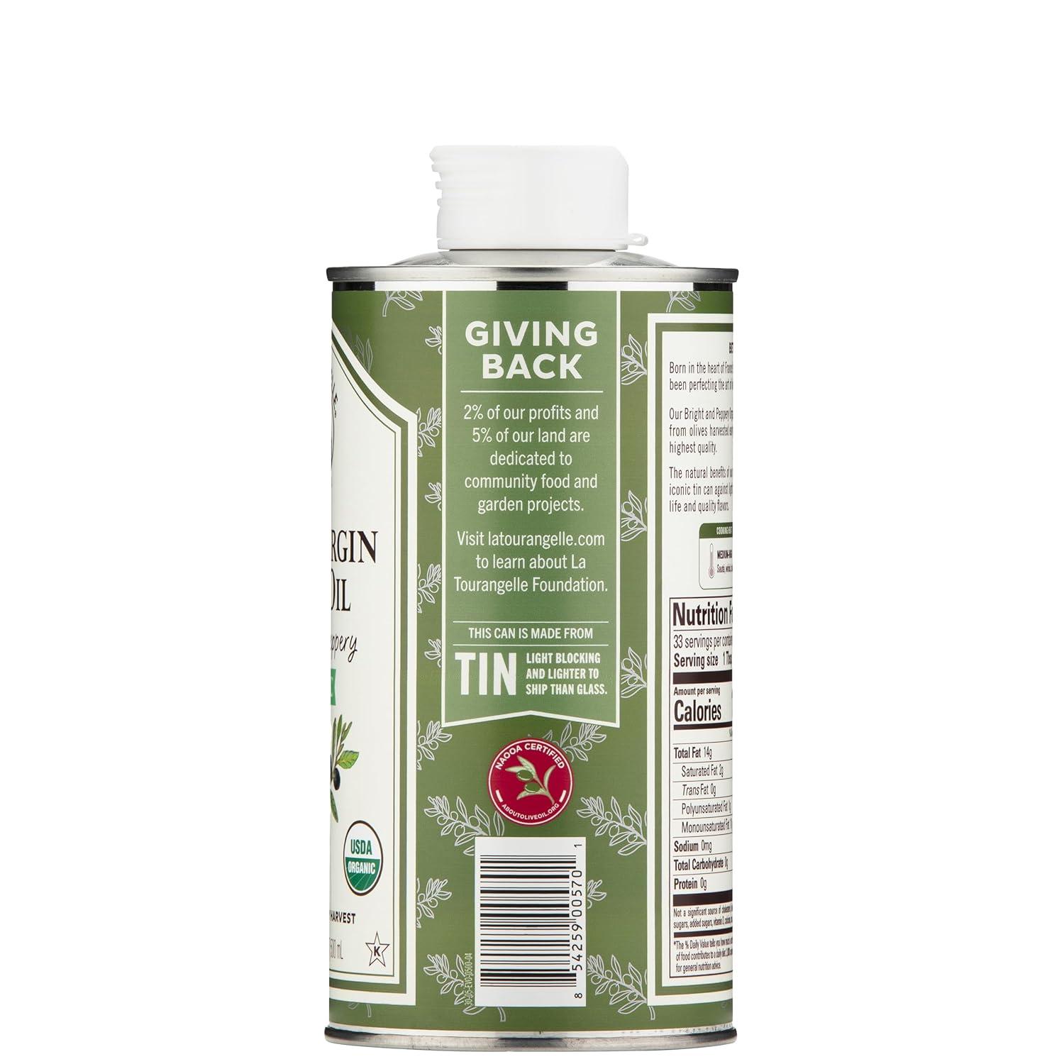 image:imageLa Tourangelle Organic Extra Virgin Olive Oil ColdPressed Early Harvest EVOO from Spain Smooth amp Fruity 169 fl oz Spanish with Polyphenols for Cooking Drizzling Marinades and DippingPeppery Organic EVOO
