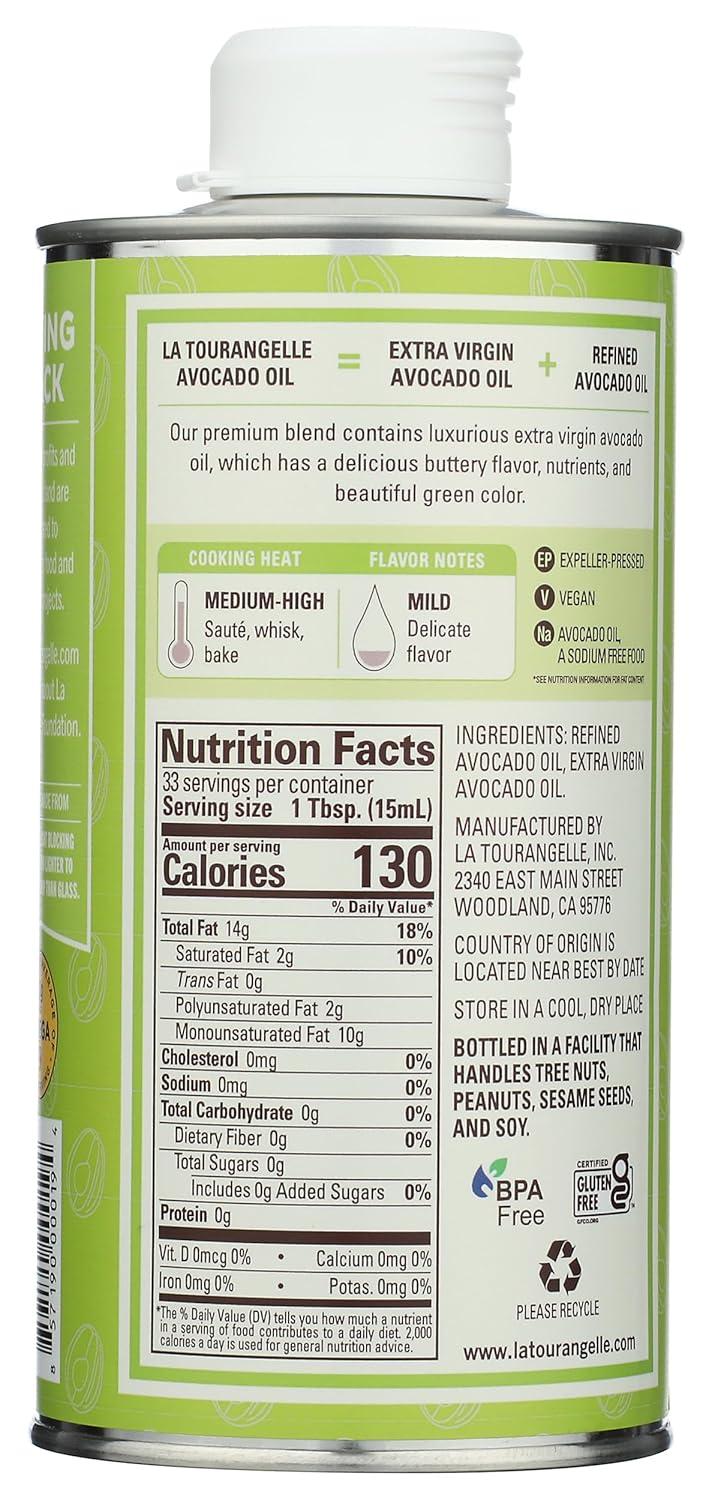 image:imageLa Tourangelle Organic Extra Virgin Olive Oil ColdPressed Early Harvest EVOO from Spain Smooth amp Fruity 169 fl oz Spanish with Polyphenols for Cooking Drizzling Marinades and DippingAvocado