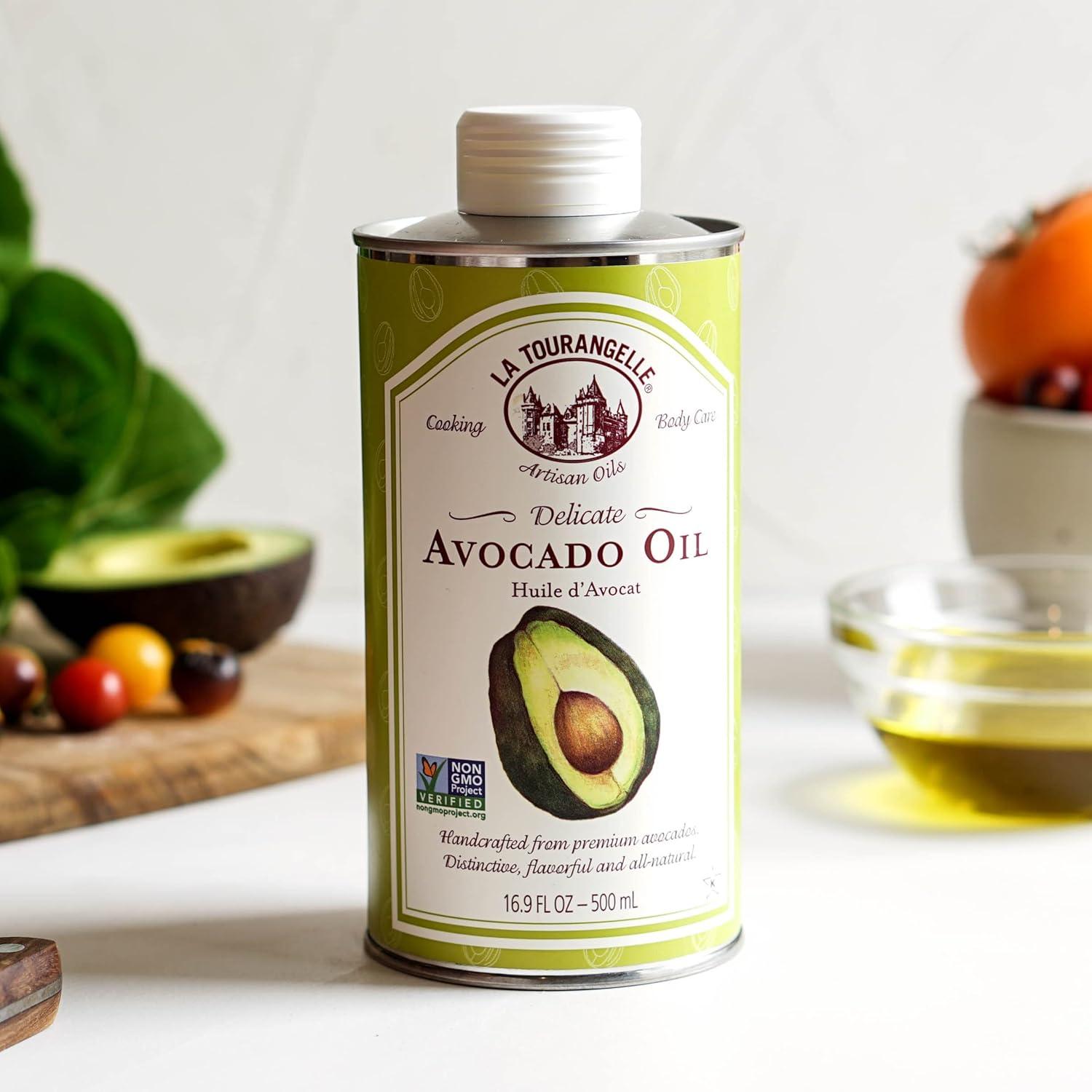 image:imageLa Tourangelle Organic Extra Virgin Olive Oil ColdPressed Early Harvest EVOO from Spain Smooth amp Fruity 169 fl oz Spanish with Polyphenols for Cooking Drizzling Marinades and DippingAvocado
