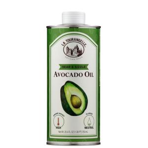 La Tourangelle, Organic Extra Virgin Olive Oil, Cold-Pressed Early Harvest EVOO from Spain, Smooth & Fruity, 16.9 fl oz – Spanish with Polyphenols for Cooking, Drizzling, Marinades, and Dipping(High Heat Avocado)