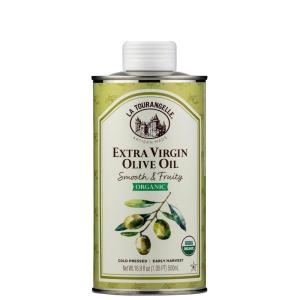 La Tourangelle, Organic Extra Virgin Olive Oil, Cold-Pressed Early Harvest EVOO from Spain, Smooth & Fruity, 16.9 fl oz – Spanish with Polyphenols for Cooking, Drizzling, Marinades, and Dipping(Fruity Organic EVOO)